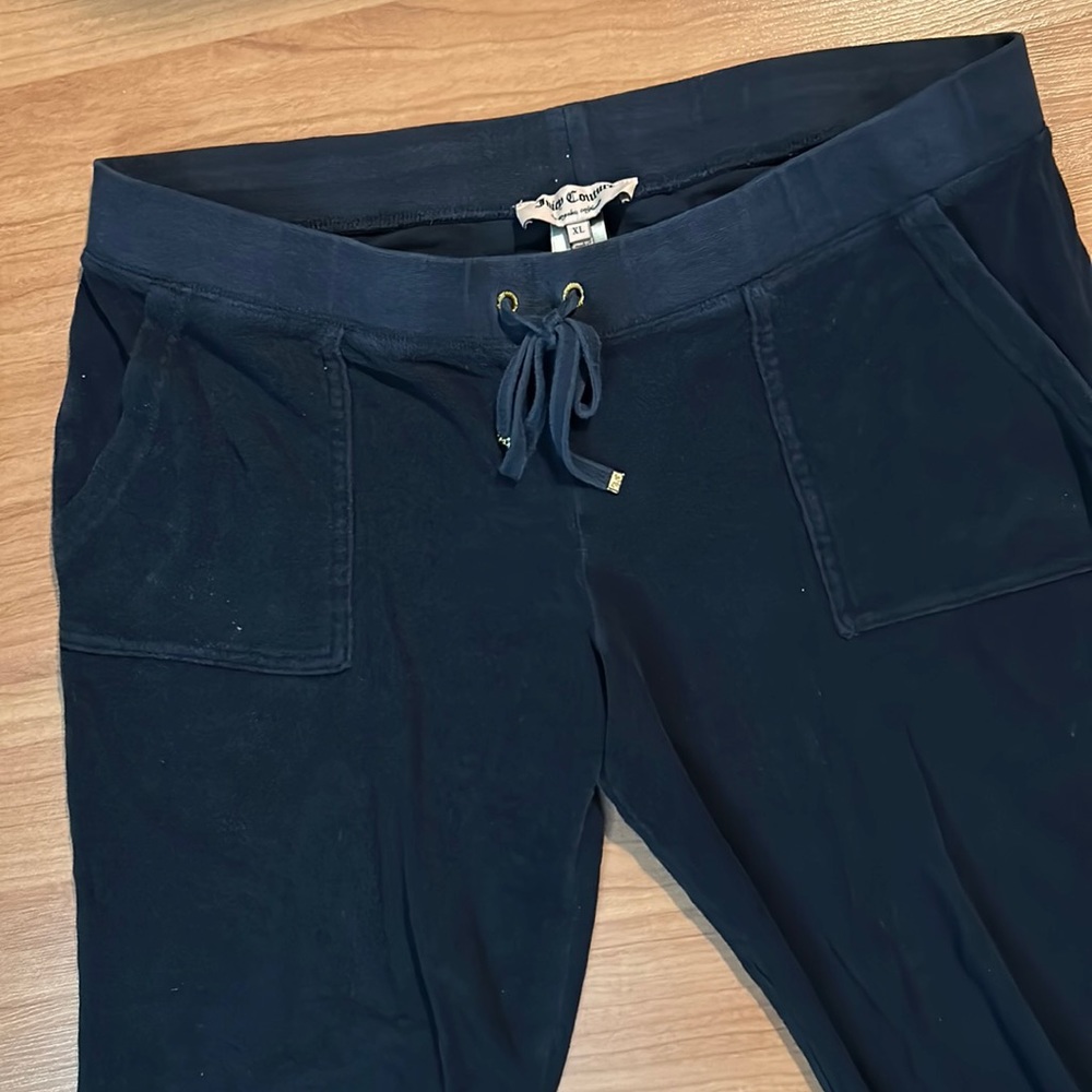 Navy Blue Juicy Couture Terry, Wide Leg pants